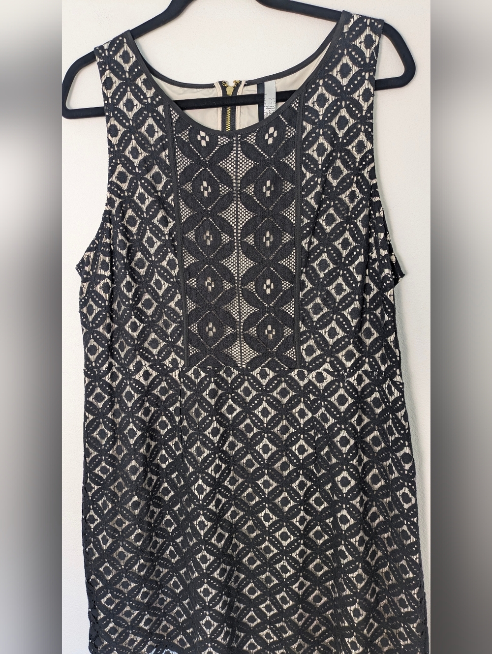 Kensie Sleeveless Back Zipper Black Lace Overlay Lined A-Line Women’s Sz XL EUC - Picture 4 of 10